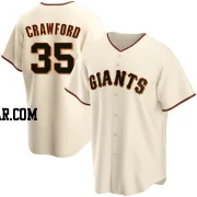 Brandon Crawford Men's San Francisco Giants Cream Replica Home Jersey