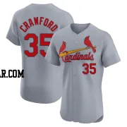 Brandon Crawford Men's St. Louis Cardinals Gray Elite Road Jersey