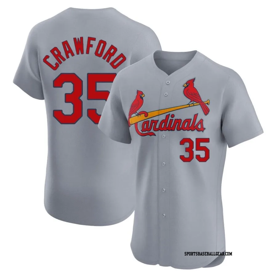 Brandon Crawford Men's St. Louis Cardinals Gray Elite Road Jersey