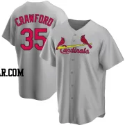 Brandon Crawford Men's St. Louis Cardinals Gray Replica Road Jersey