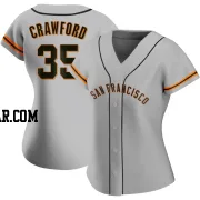 Brandon Crawford Women's San Francisco Giants Gray Authentic Road Jersey