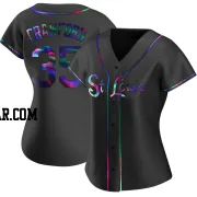 Brandon Crawford Women's St. Louis Cardinals Black Holographic Replica Alternate Jersey