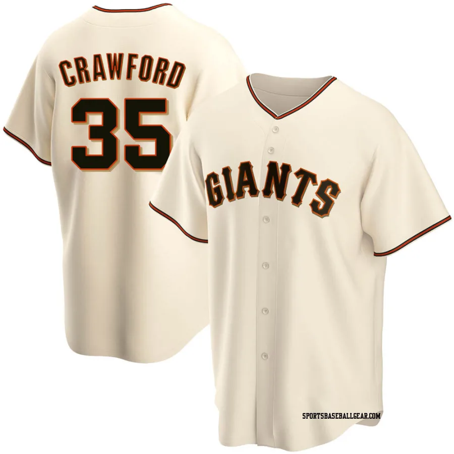 Brandon Crawford Youth San Francisco Giants Cream Replica Home Jersey