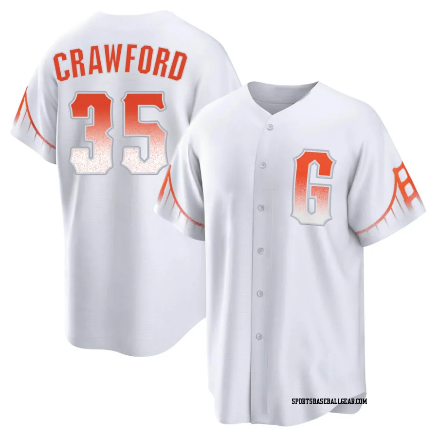 Brandon Crawford Youth San Francisco Giants White Replica 2021 City Connect Jersey