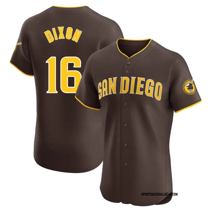 Brandon Dixon Men's San Diego Padres Brown Elite Road Vapor Premier Jersey