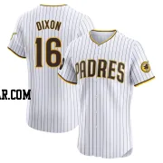 Brandon Dixon Men's San Diego Padres White Elite Home Patch Jersey