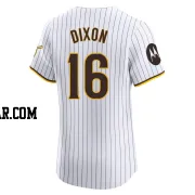 Brandon Dixon Men's San Diego Padres White Elite Home Patch Jersey