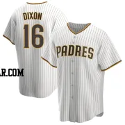 Brandon Dixon Men's San Diego Padres White/Brown Replica Home Jersey