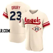 Brandon Drury Men's Los Angeles Angels Cream Authentic 2022 City Connect Jersey