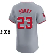 Brandon Drury Men's Los Angeles Angels Gray Elite Road Jersey