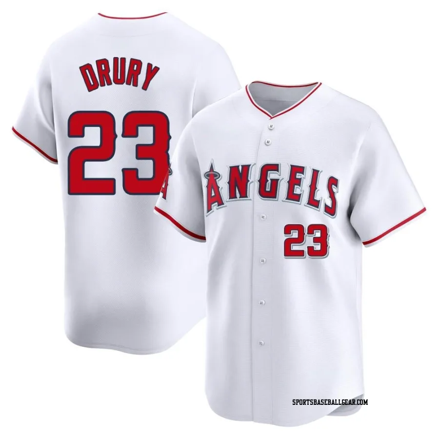 Brandon Drury Men's Los Angeles Angels White Limited Home Jersey