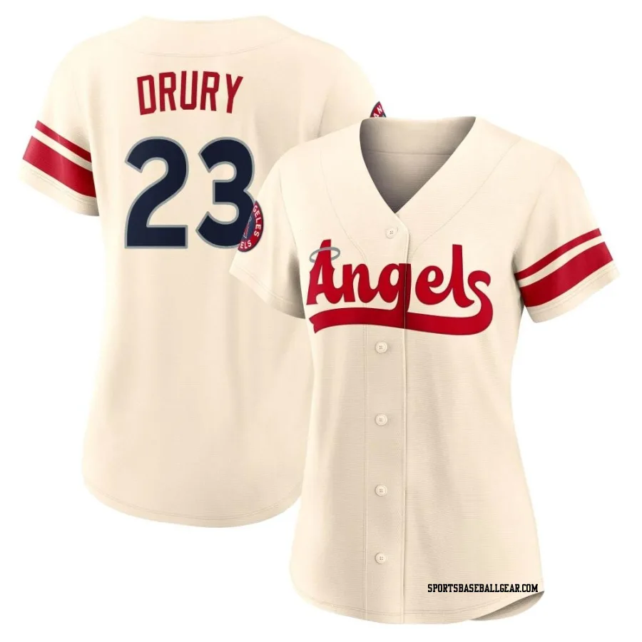 Brandon Drury Women's Los Angeles Angels Cream Authentic 2022 City Connect Jersey