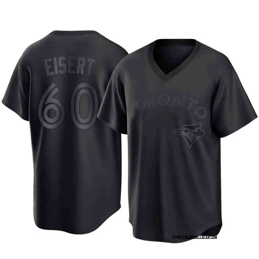 Brandon Eisert Men's Toronto Blue Jays Black Replica Pitch Fashion Jersey