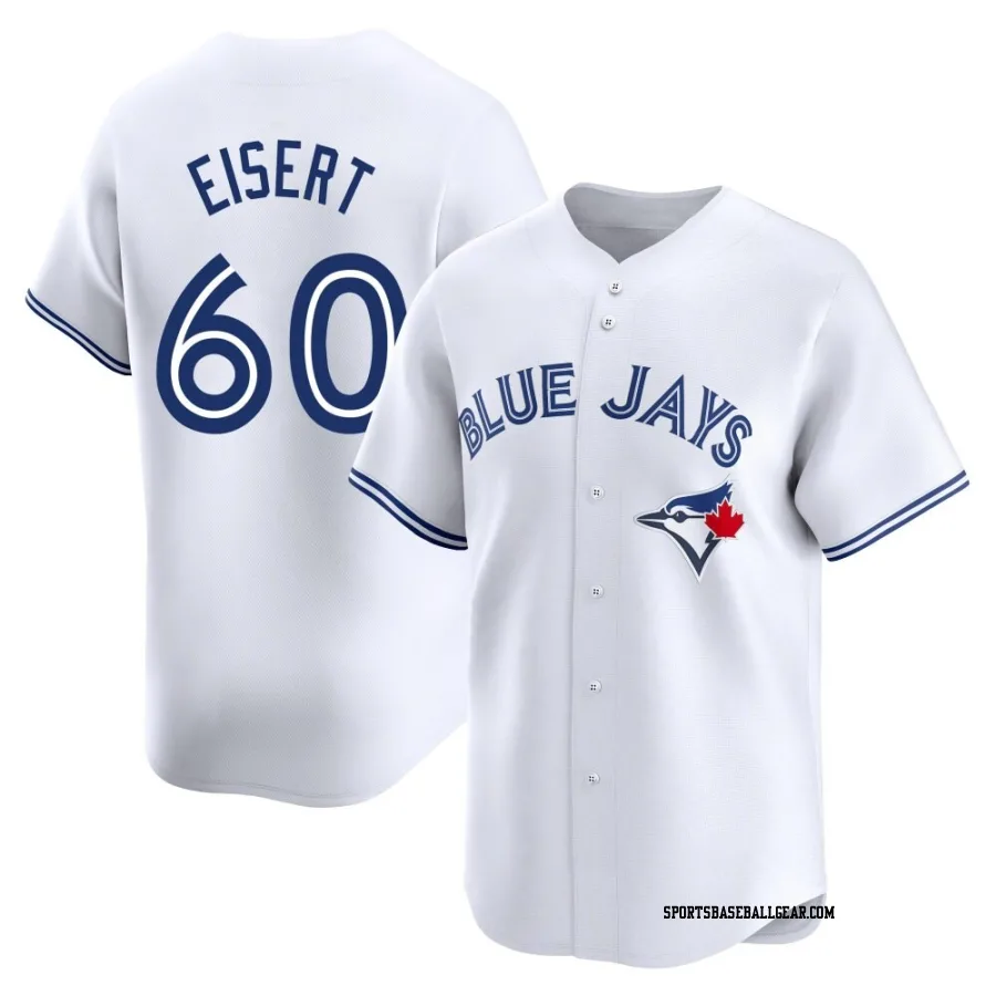 Brandon Eisert Men's Toronto Blue Jays White Limited Home Jersey