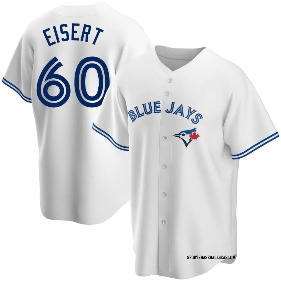 Brandon Eisert Men's Toronto Blue Jays White Replica Home Jersey