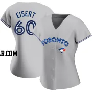 Brandon Eisert Women's Toronto Blue Jays Gray Replica Road Jersey