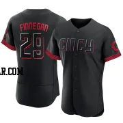 Brandon Finnegan Men's Cincinnati Reds Black Authentic 2023 City Connect Jersey