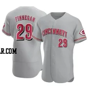 Brandon Finnegan Men's Cincinnati Reds Gray Authentic Road Jersey