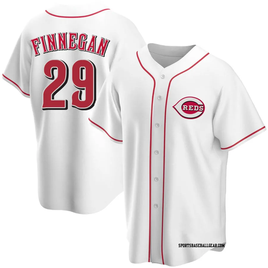 Brandon Finnegan Men's Cincinnati Reds White Replica Home Jersey