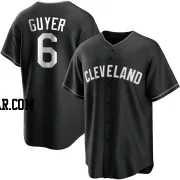 Brandon Guyer Men's Cleveland Guardians Black/White Replica Jersey