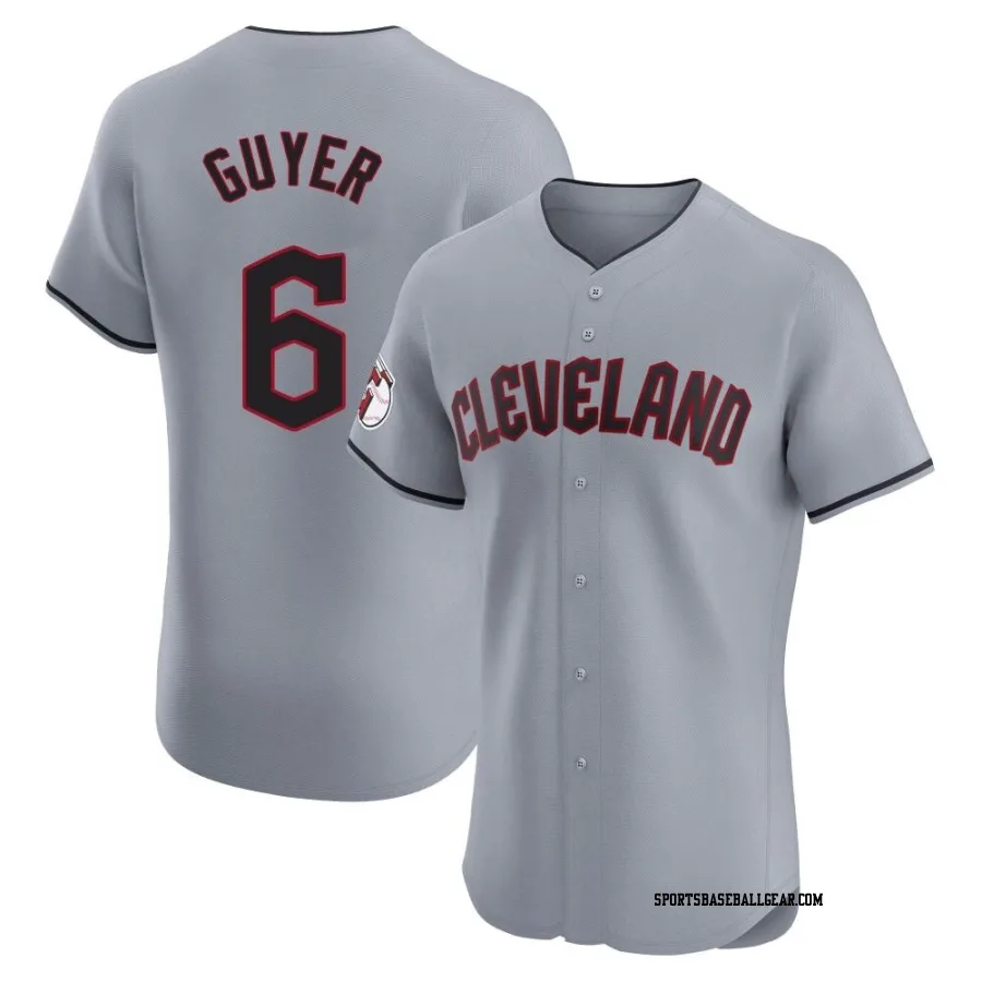 Brandon Guyer Men's Cleveland Guardians Gray Elite Road Jersey