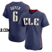 Brandon Guyer Men's Cleveland Guardians Navy Elite 2024 City Connect Jersey