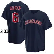 Brandon Guyer Men's Cleveland Guardians Navy Replica Alternate Jersey