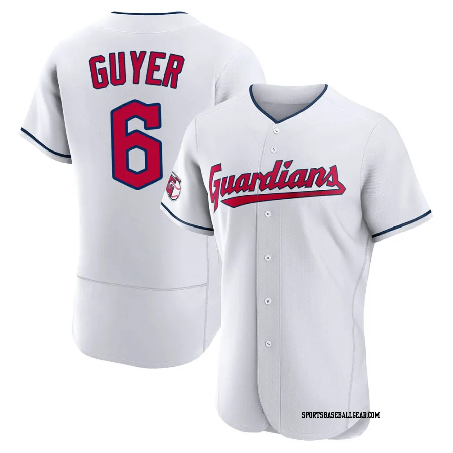 Brandon Guyer Men's Cleveland Guardians White Authentic Home Jersey