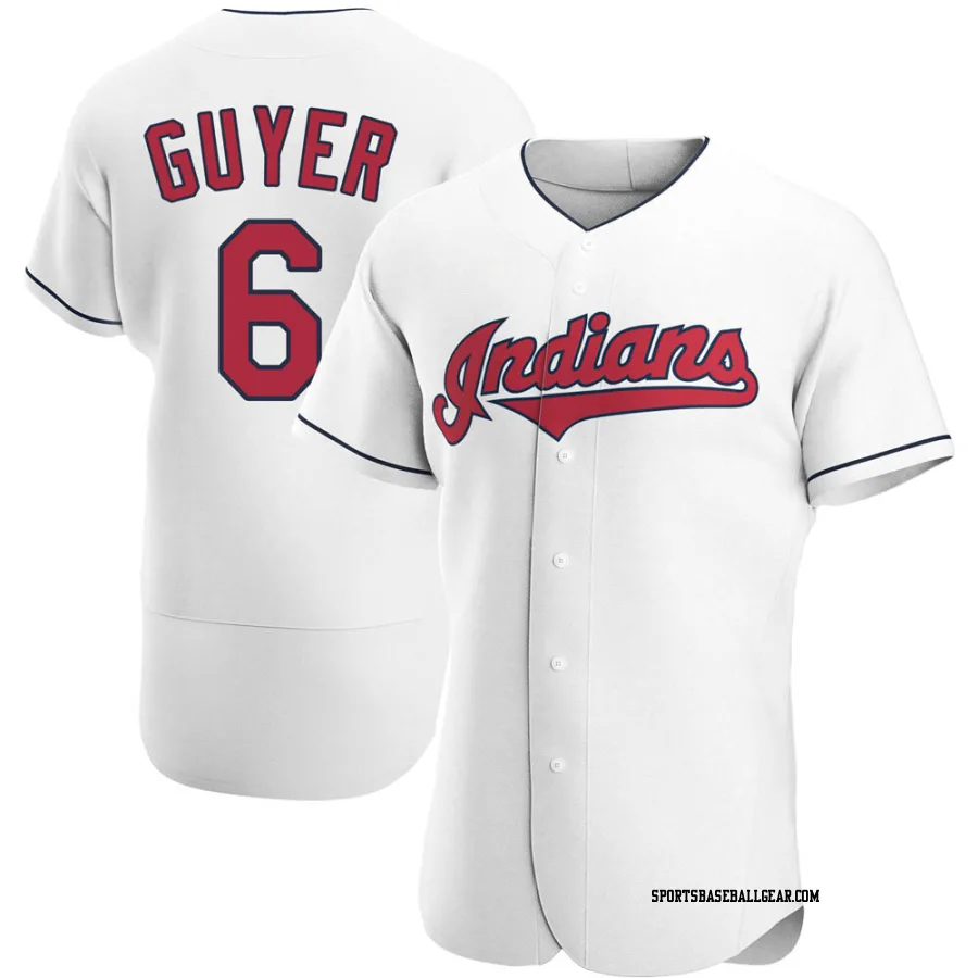 Brandon Guyer Men's Cleveland Guardians White Authentic Home Jersey