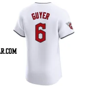 Brandon Guyer Men's Cleveland Guardians White Elite Home Jersey