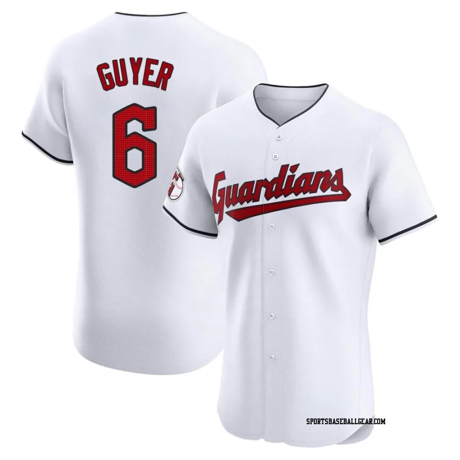 Brandon Guyer Men's Cleveland Guardians White Elite Home Jersey