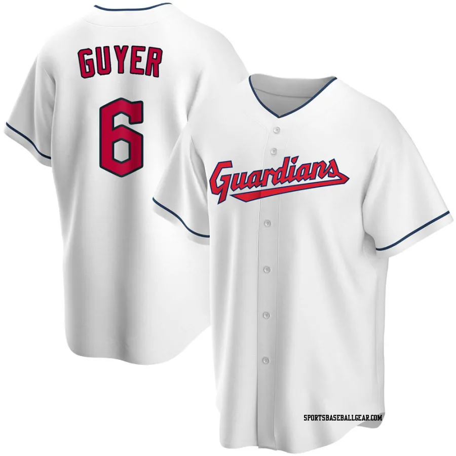 Brandon Guyer Men's Cleveland Guardians White Replica Home Jersey