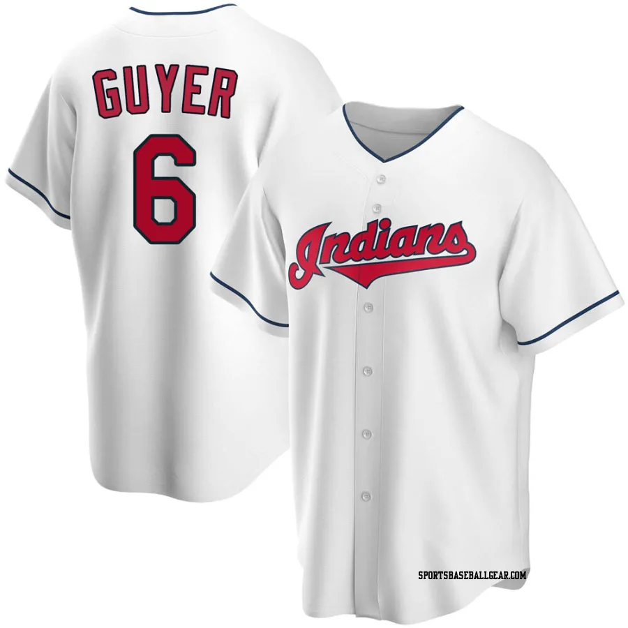 Brandon Guyer Men's Cleveland Guardians White Replica Home Jersey