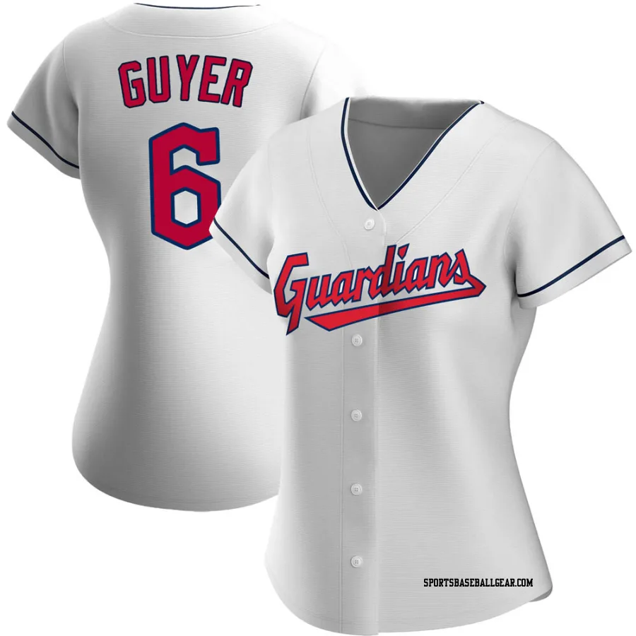 Brandon Guyer Women's Cleveland Guardians White Replica Home Jersey