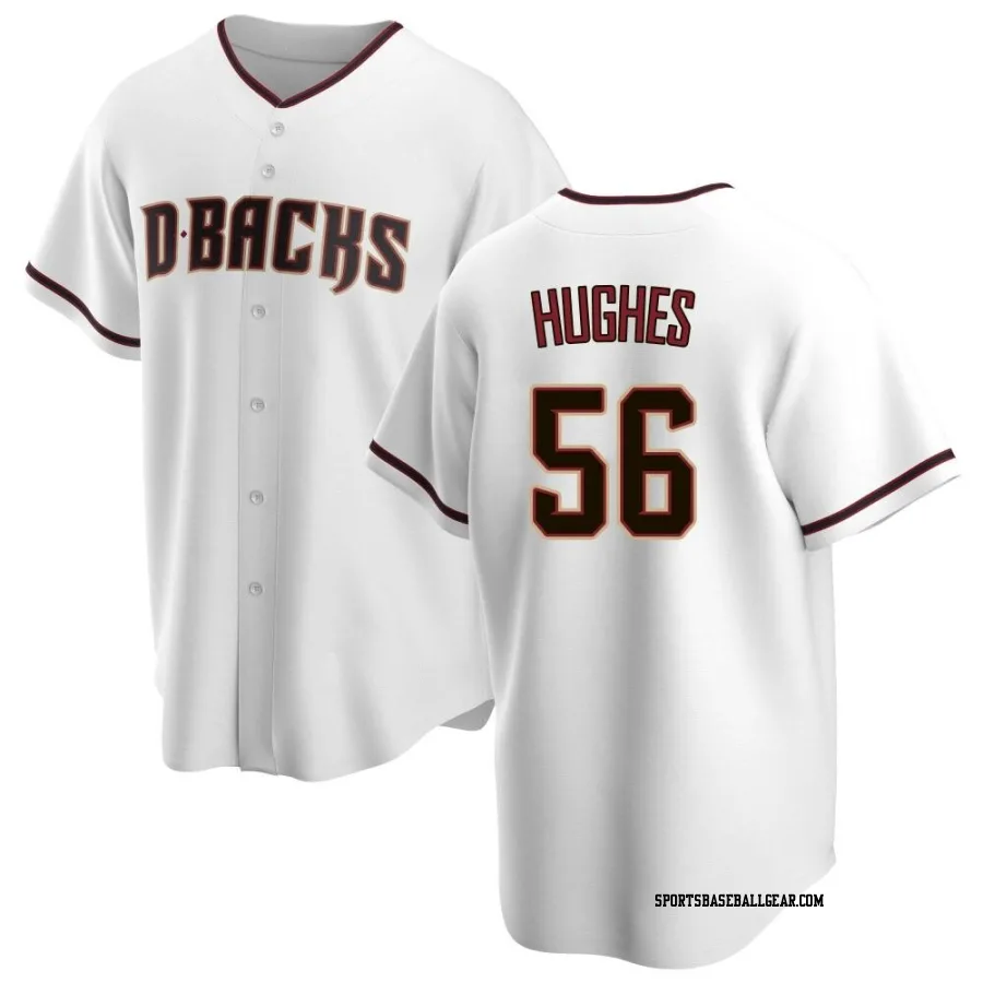 Brandon Hughes Men's Arizona Diamondbacks White Replica Home Jersey