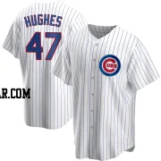 Brandon Hughes Men's Chicago Cubs White Replica Home Jersey