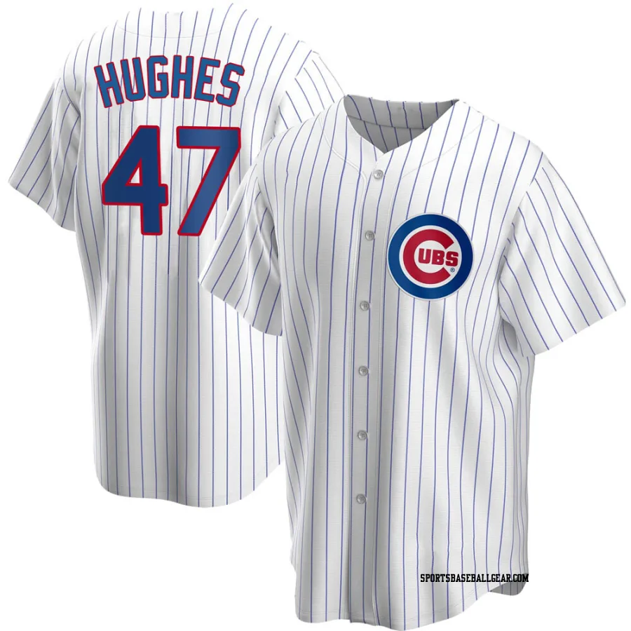 Brandon Hughes Men's Chicago Cubs White Replica Home Jersey