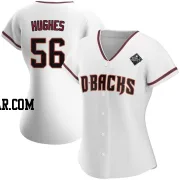 Brandon Hughes Women's Arizona Diamondbacks White Authentic Home 2023 World Series Jersey