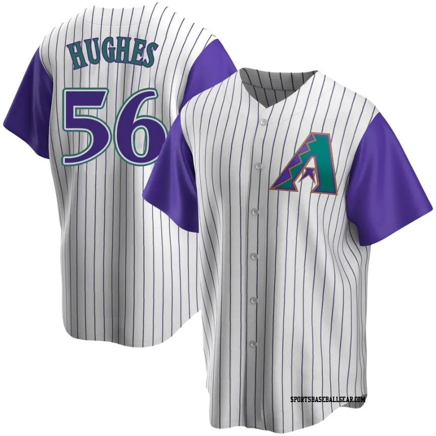 Brandon Hughes Youth Arizona Diamondbacks Cream/Purple Replica Alternate Cooperstown Collection Jersey