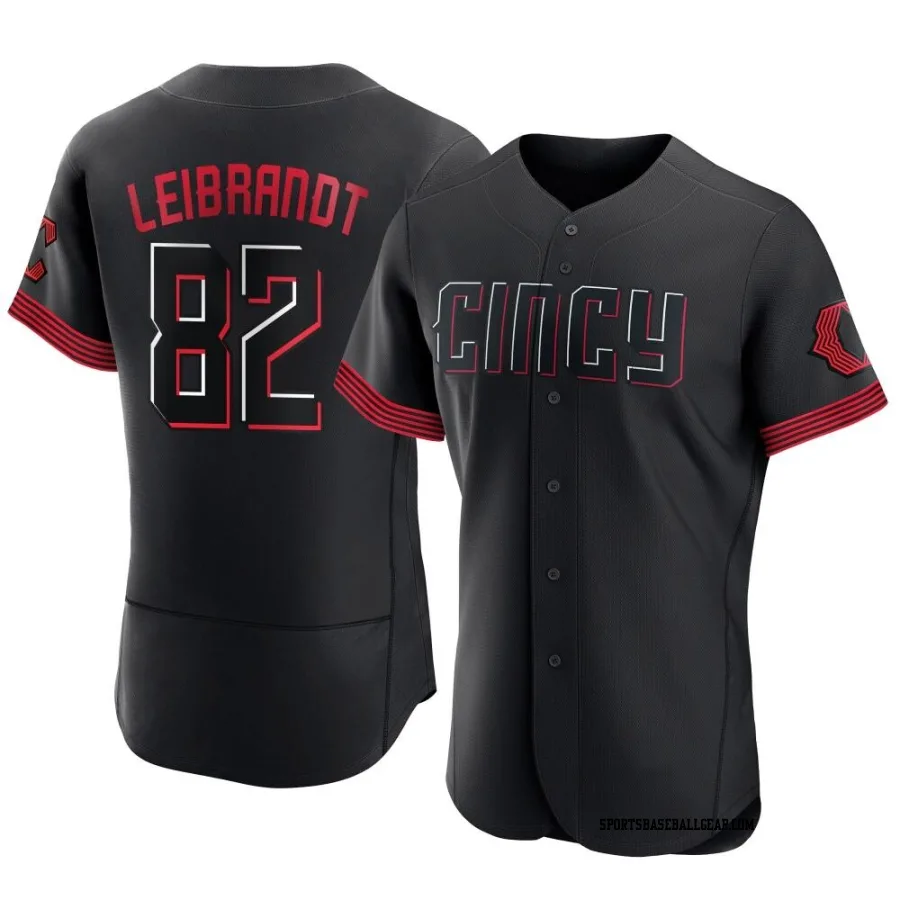 Brandon Leibrandt Men's Cincinnati Reds Black Authentic 2023 City Connect Jersey