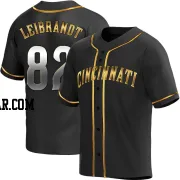 Brandon Leibrandt Men's Cincinnati Reds Black Golden Replica Alternate Jersey