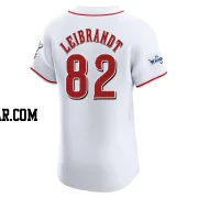 Brandon Leibrandt Men's Cincinnati Reds White Elite Home Patch Jersey