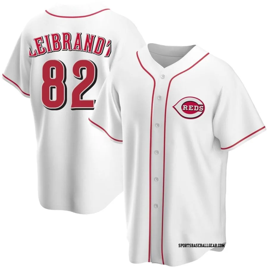 Brandon Leibrandt Men's Cincinnati Reds White Replica Home Jersey