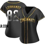 Brandon Leibrandt Women's Cincinnati Reds Black Golden Replica Alternate Jersey