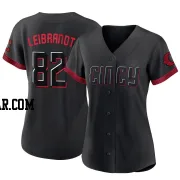 Brandon Leibrandt Women's Cincinnati Reds Black Replica 2023 City Connect Jersey