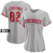 Brandon Leibrandt Women's Cincinnati Reds Gray Authentic Road Jersey