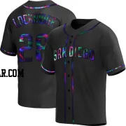 Brandon Lockridge Men's San Diego Padres Black Holographic Replica Alternate Jersey