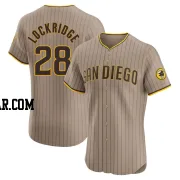 Brandon Lockridge Men's San Diego Padres Brown Elite Alternate Jersey