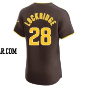 Brandon Lockridge Men's San Diego Padres Brown Elite Road Vapor Premier Jersey