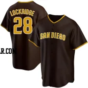 Brandon Lockridge Men's San Diego Padres Brown Replica Road Jersey